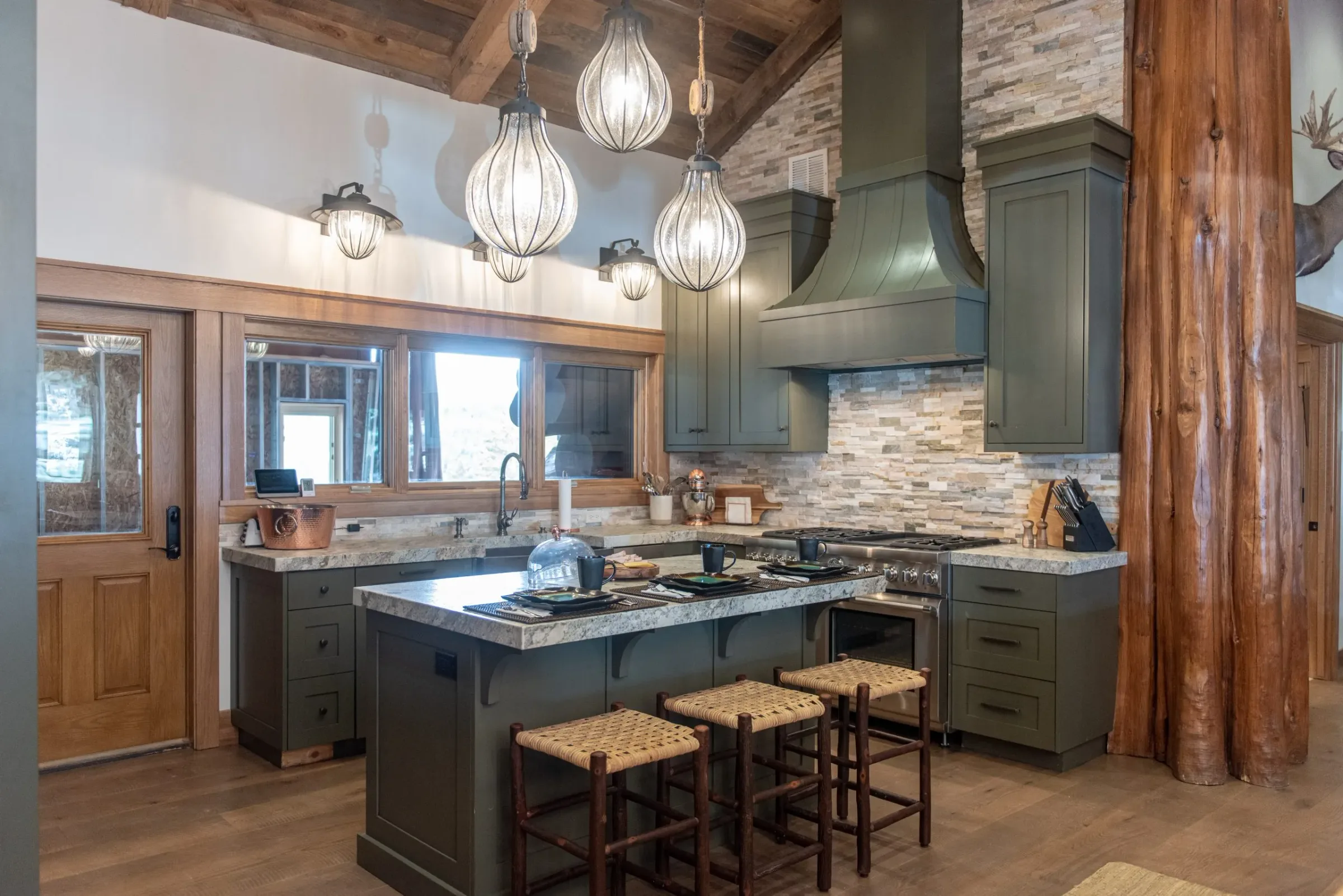 Cabin on the Lake luxury custom home interior design by Interior Concepts Design House