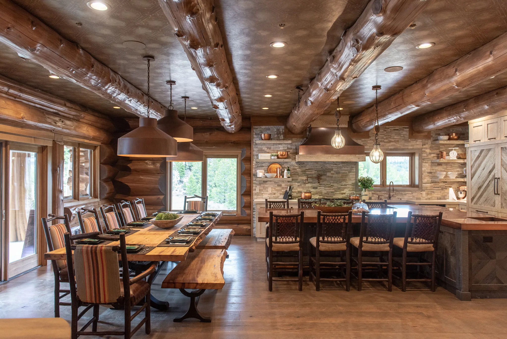 Cabin on the Lake luxury custom home interior design by Interior Concepts Design House