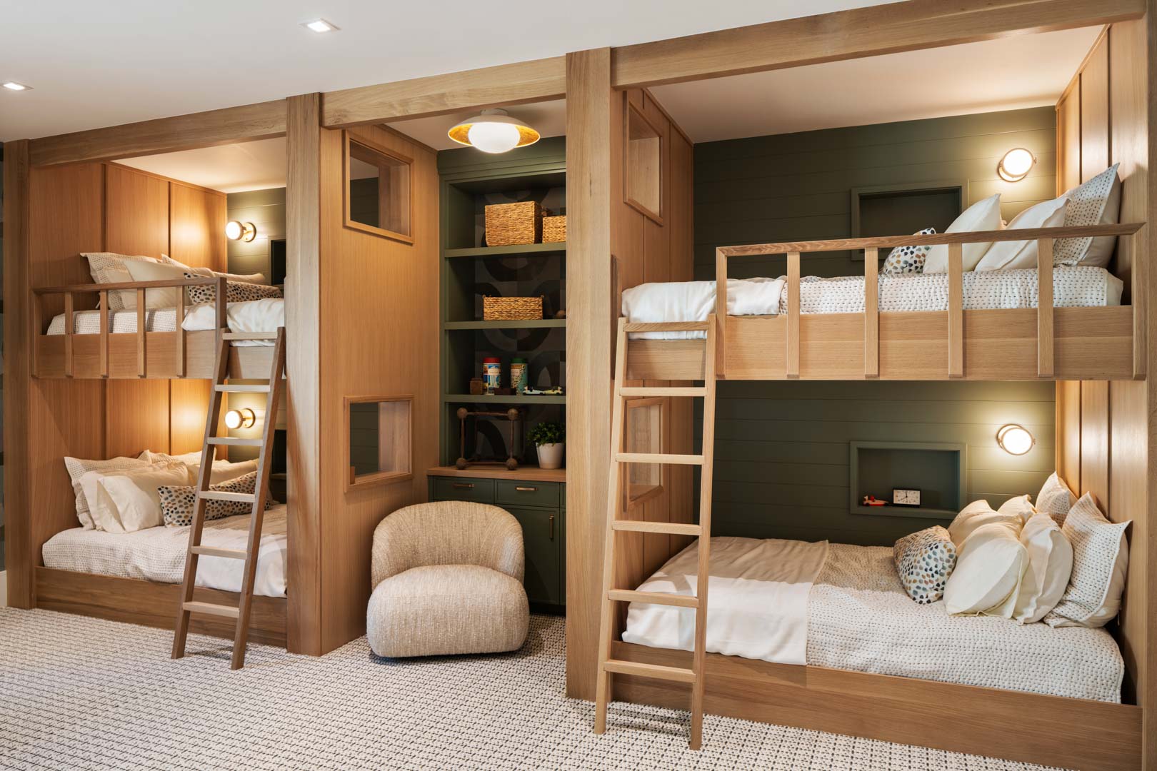 Evergreen Summit luxury bedroom and decor styling