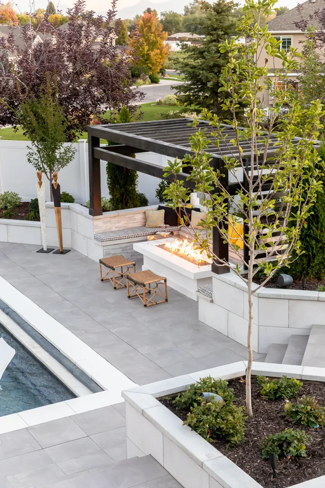 Backyard Paradise custom pool, spa, and outdoor living space designed by Interior Concepts Design House