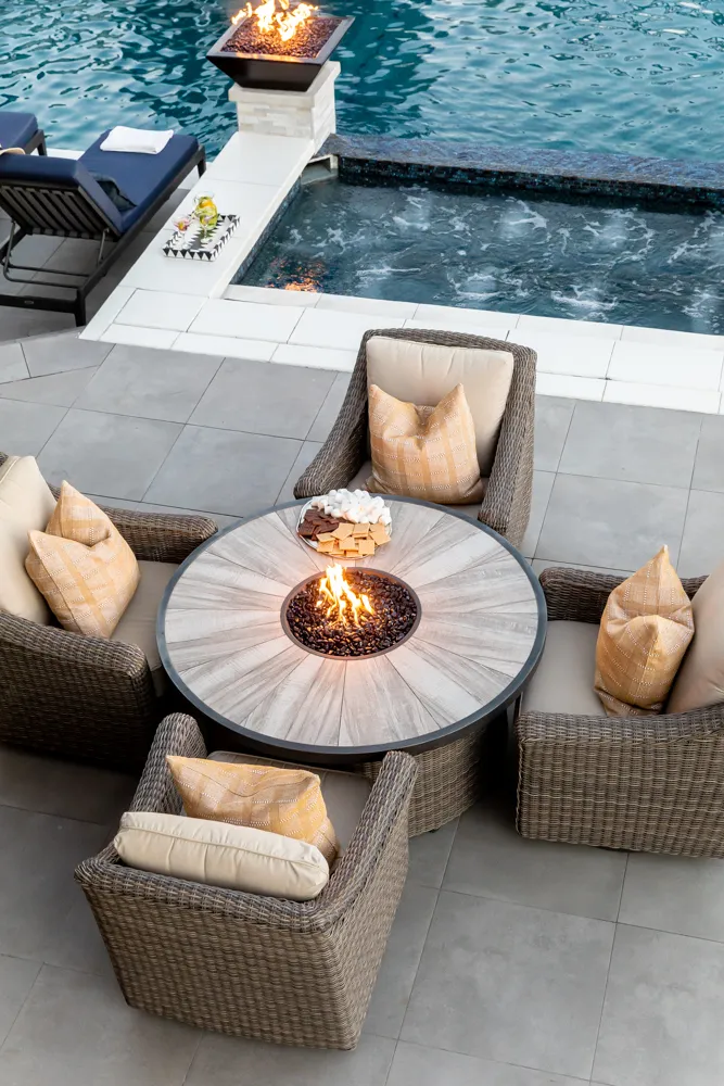 Backyard Paradise custom pool, spa, and outdoor living space designed by Interior Concepts Design House
