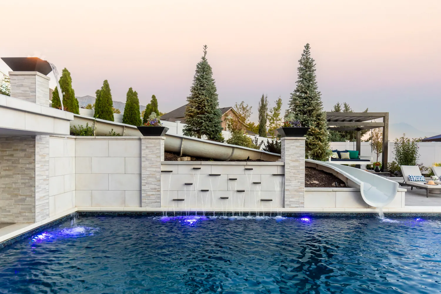 Backyard Paradise custom pool, spa, and outdoor living space designed by Interior Concepts Design House