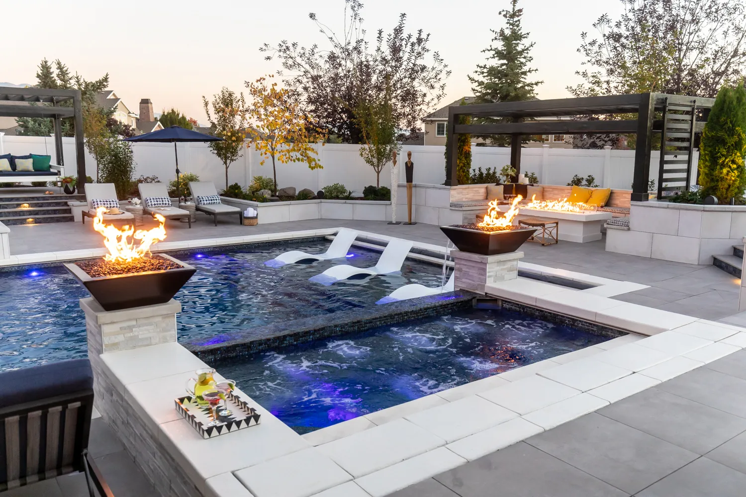 Backyard Paradise custom pool, spa, and outdoor living space designed by Interior Concepts Design House