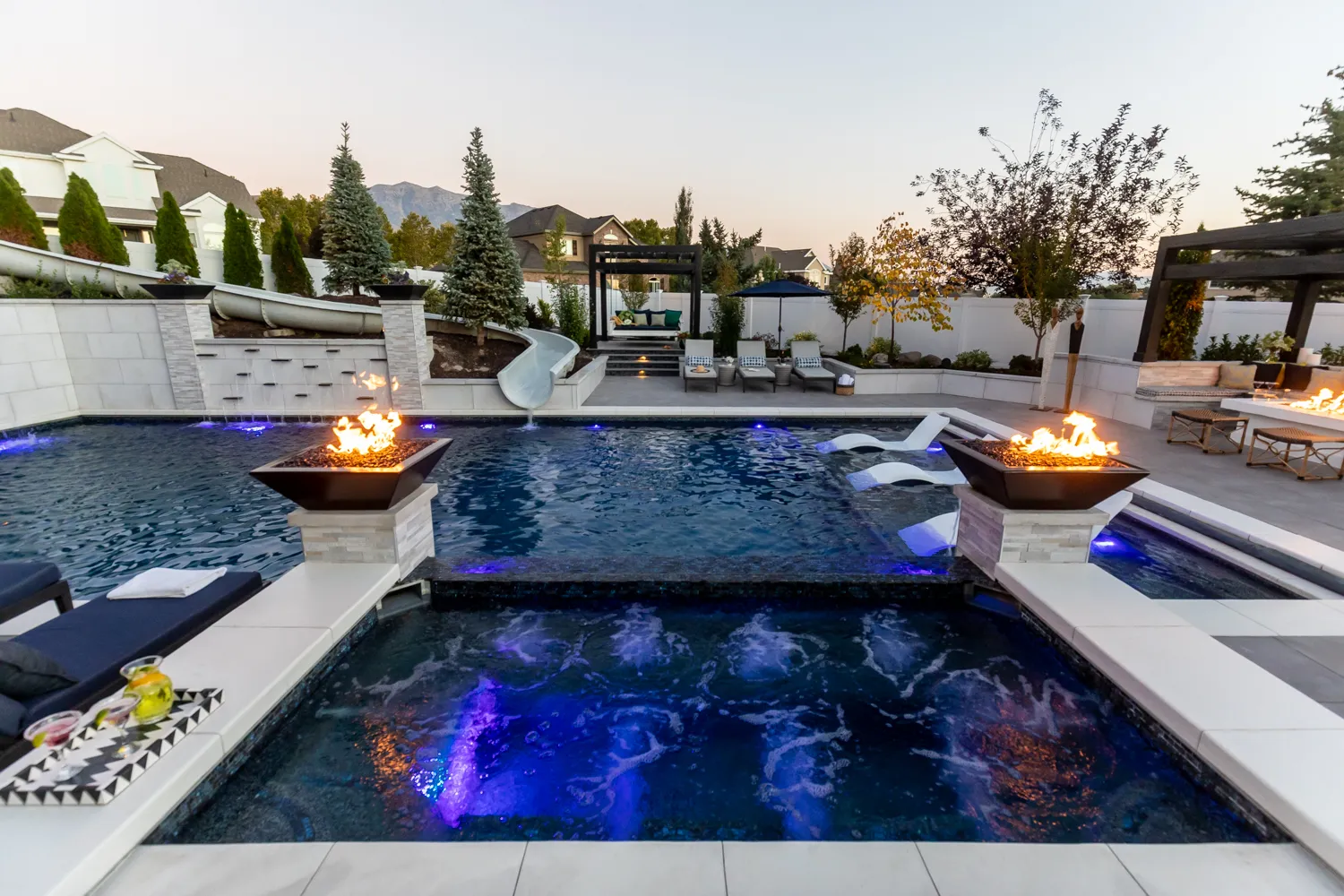 Backyard Paradise custom pool, spa, and outdoor living space designed by Interior Concepts Design House