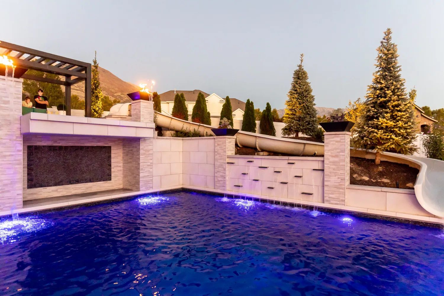Backyard Paradise custom pool, spa, and outdoor living space designed by Interior Concepts Design House