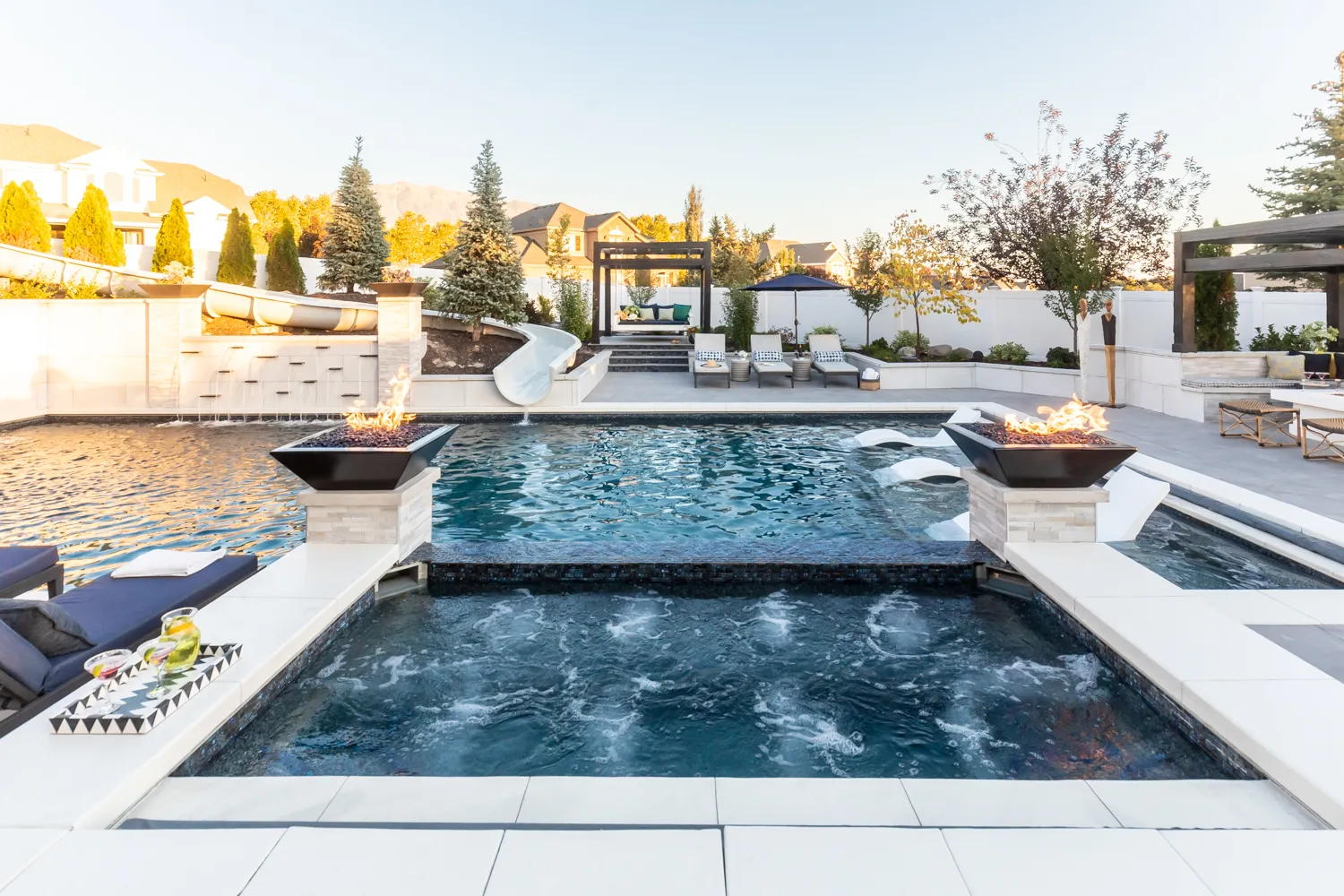 Backyard Paradise custom pool, spa, and outdoor living space designed by Interior Concepts Design House