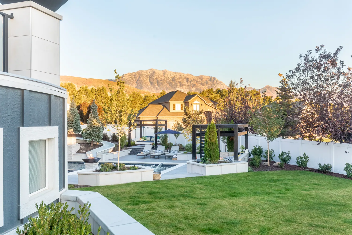 Backyard Paradise custom pool, spa, and outdoor living space designed by Interior Concepts Design House