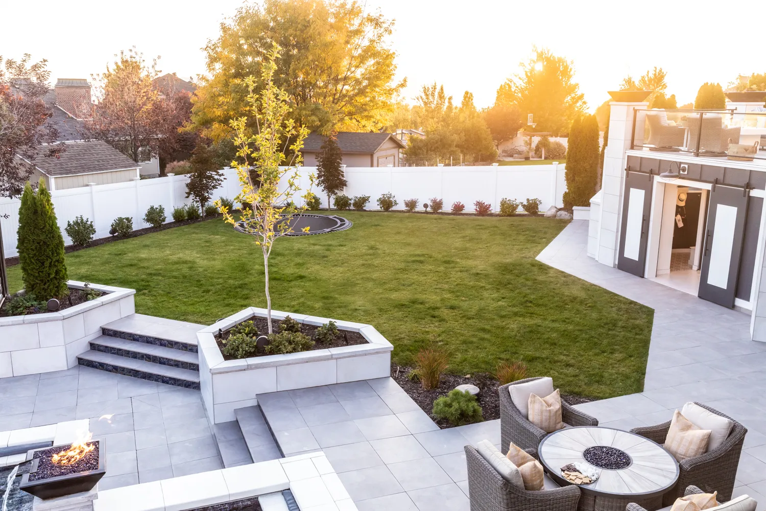 Backyard Paradise custom pool, spa, and outdoor living space designed by Interior Concepts Design House