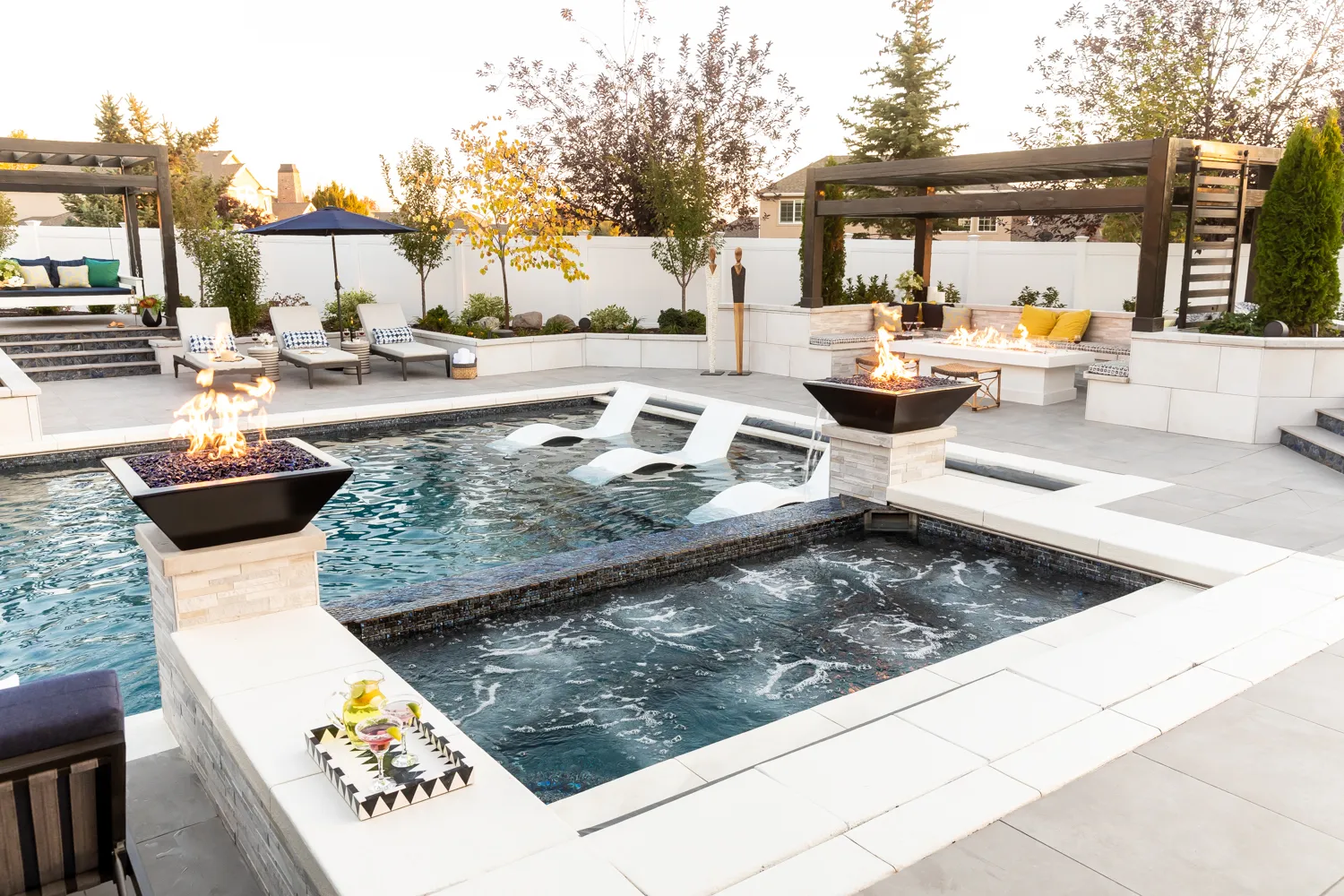 Backyard Paradise custom pool, spa, and outdoor living space designed by Interior Concepts Design House