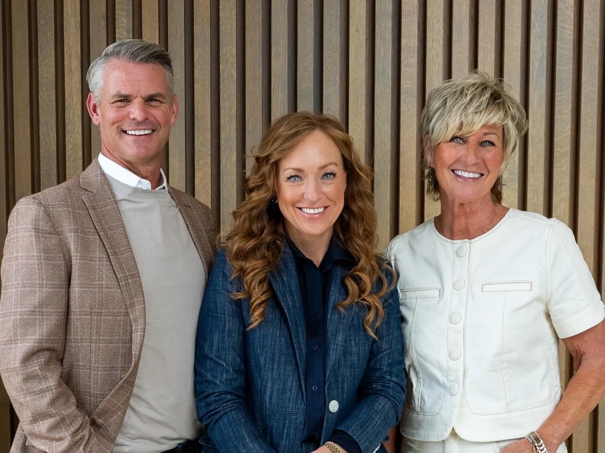 Brandon Burbidge, Michelle Burbidge, and founder Jacci Hood-Miller at the Interior Concepts Design House studio